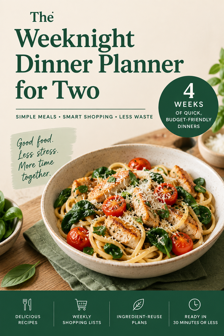 The Weeknight Dinner Planner for Two PDF cover