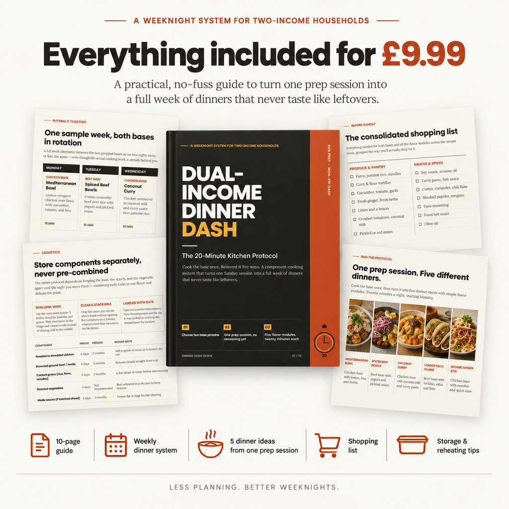 Dual-Income Dinner Dash displayed on phone and tablet.